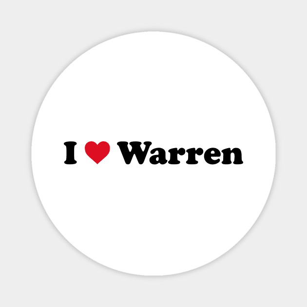 I Love Warren Magnet by Novel_Designs